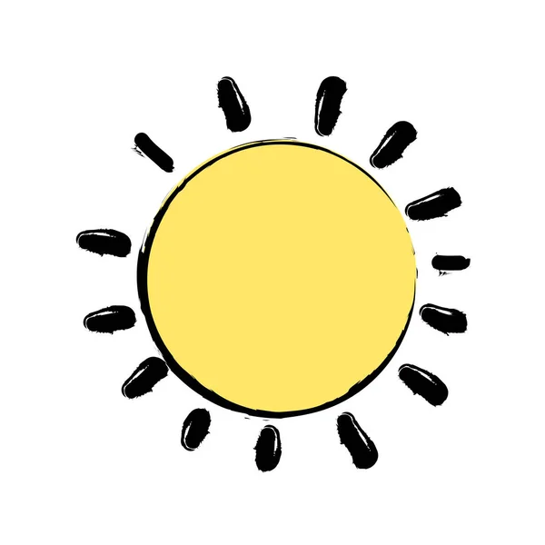 Nice Sun Natural Weather Style Vector Illustration — Stock Vector