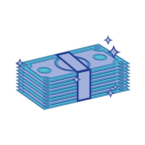 Billets Dollar Argent Comptant Économie Commerciale Illustration Vectorielle — Image vectorielle