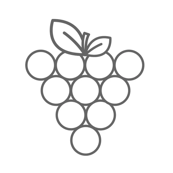 Figura Uva Frutta Icona Immagine Vettore Illustrazione Disegno Stock — Vettoriale Stock