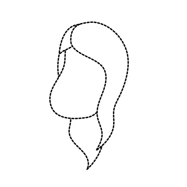 Forma Pontilhada Avatar Mulher Rosto Com Penteado Design Vetor Ilustração —  Vetores de Stock