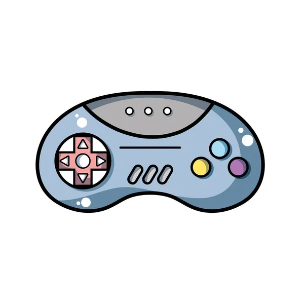 Controlador Videojuegos Con Botones Para Jugar Ilustración Vectorial Consola — Vector de stock