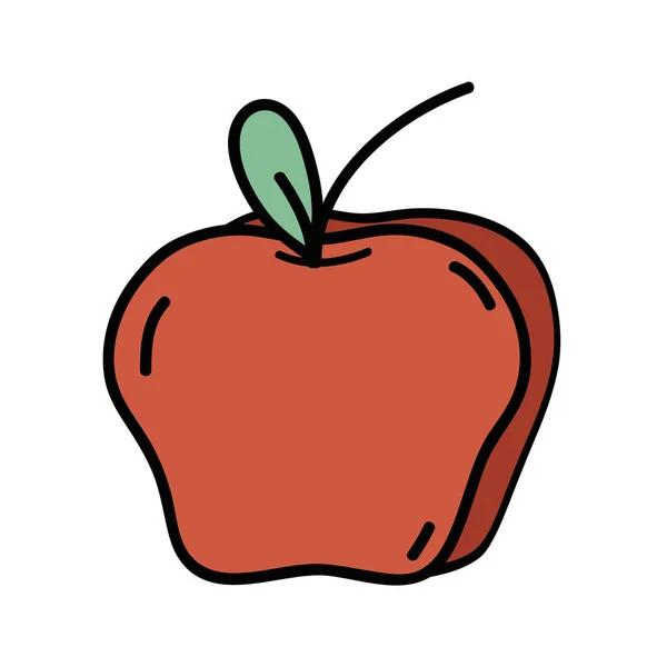 Deliciosa Fruta Orgánica Manzana Fresca Vector Ilustración — Vector de stock