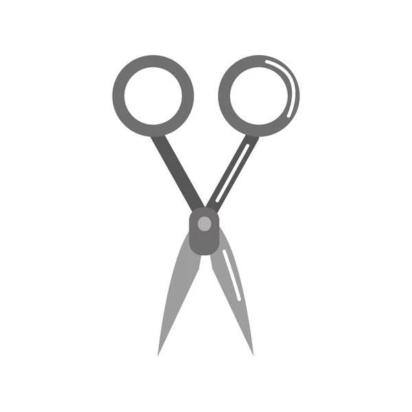 Gray Medical Scissors Tool Surgery Accessory Vector Illustration — Stock Vector