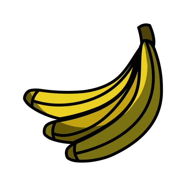 Смачні Бананові Фрукти Здорового Життя Векторні Ілюстрації — стоковий вектор
