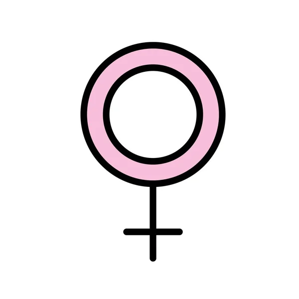 Female Symbol Sign Decoration Design Vector Illustration — Stock Vector