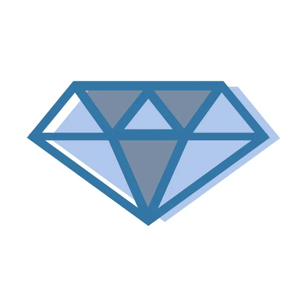 Gema Cristal Diamante Lujo Azul Ilustración Vectorial — Vector de stock