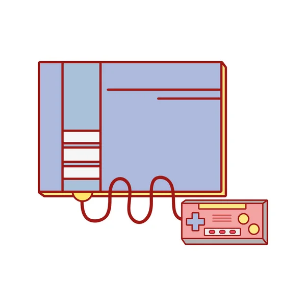 Videospielkonsole Überspielen Und Vektor Illustration Genießen — Stockvektor