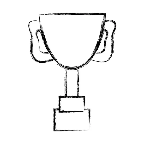 Figur Cup Preissymbol Für Gewinner Des Gewinnspiels Vektor Illustration — Stockvektor