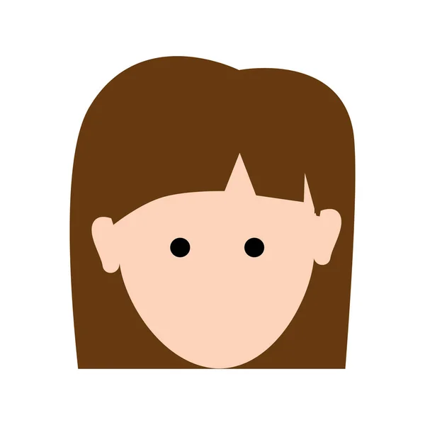 Kobieta Głowy Twarzy Fryzurę Projektowania Ilustracja Wektorowa — Wektor stockowy
