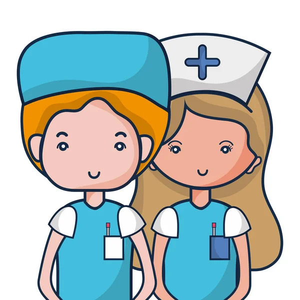 Médico Enfermeiro Para Ajudar Pessoas Ilustração Vetorial — Vetor de Stock