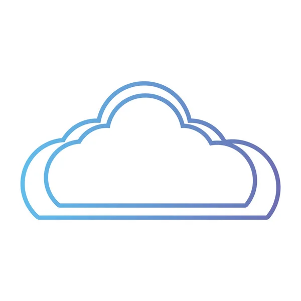 Linie Pěkné Cloud Přirozené Počasí Den Vektorové Ilustrace — Stockový vektor