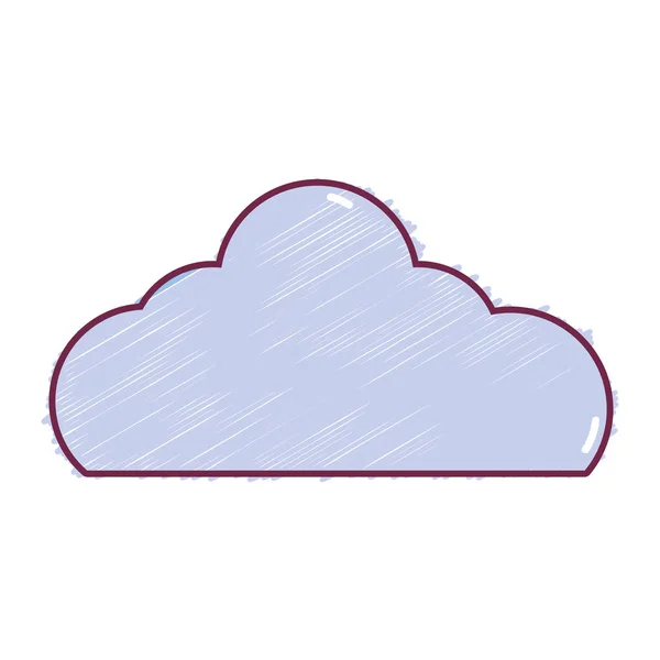 Schöne Wolke Natürliches Wetter Tag Vektor Illustration — Stockvektor