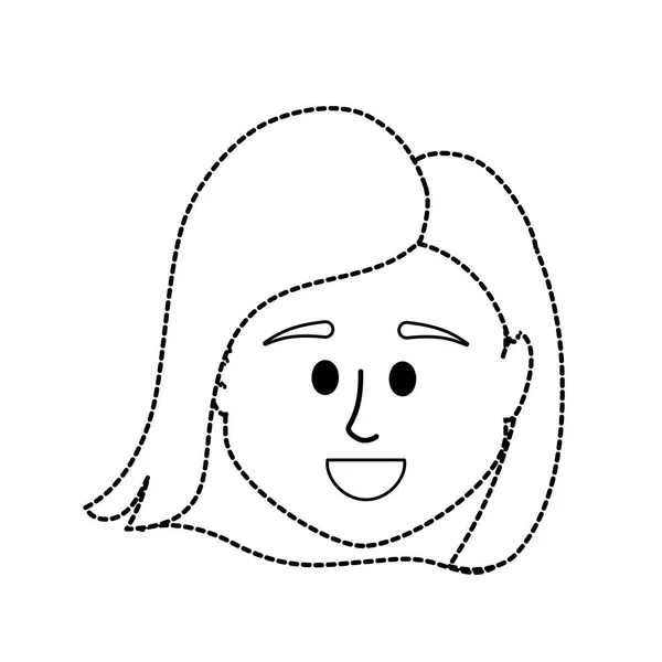 Forma Punteada Avatar Mujer Cabeza Usuario Social Vector Ilustración — Vector de stock