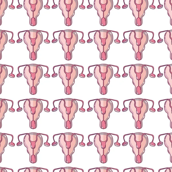 Tube Falloppio Utero Donne Organi Sfondo Vettoriale Illustrazione — Vettoriale Stock