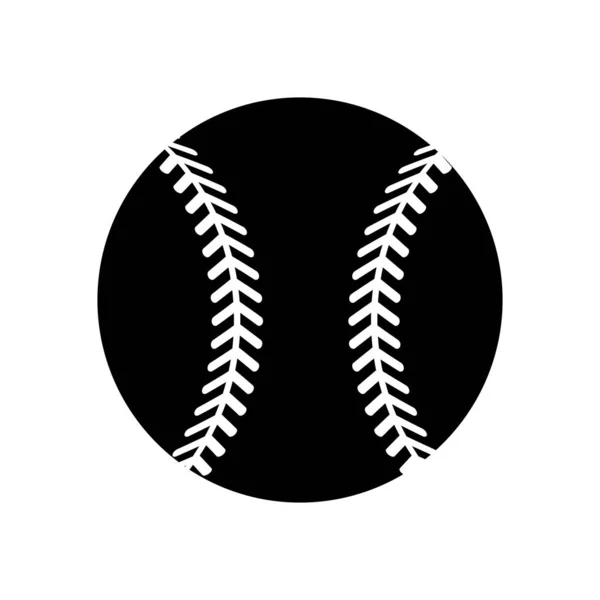 Contour Bal Spelen Baseballl Pictogram Vector Illustratie Ontwerp — Stockvector