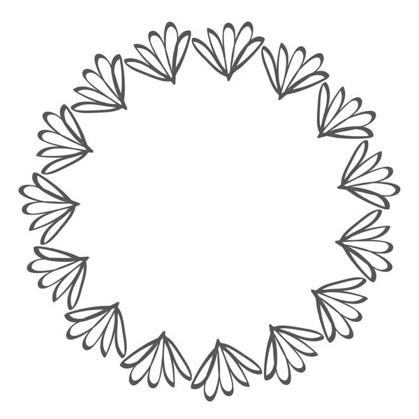 星の装飾 ベクトル イラスト デザインの形で素朴な枝の植物 — ストックベクタ