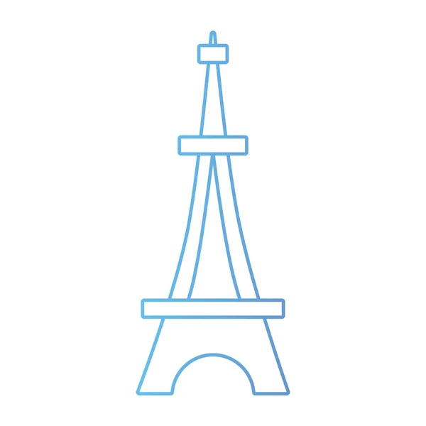 Linha Beleza Eiffel Torre Arquitetura Construção Vetor Ilustração — Vetor de Stock