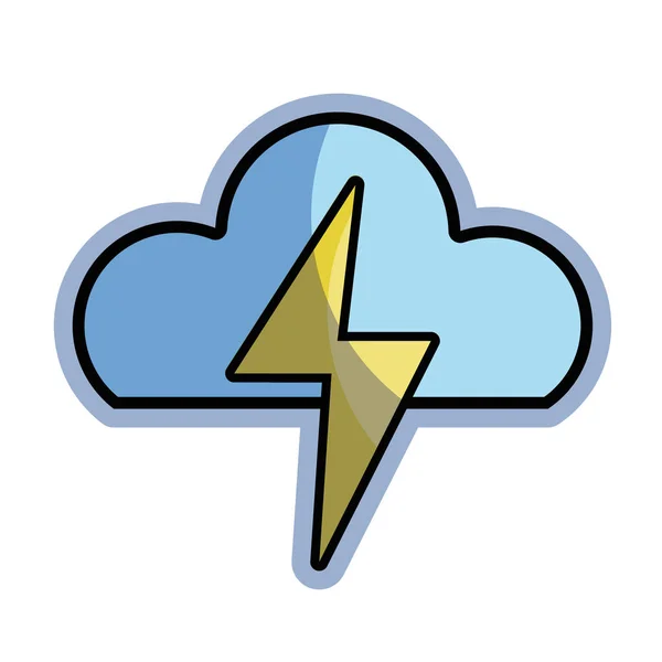 蓝云和雷暴天气 向量例证 — 图库矢量图片
