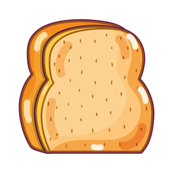 Heerlijk Vers Gehakte Brood Vector Illustratie Ontwerp — Stockvector