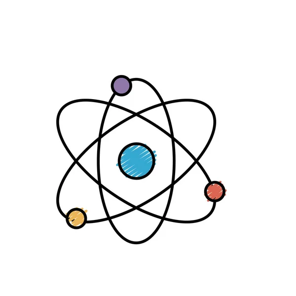 Física Órbita Química Ciência Educação Vetor Ilustração — Vetor de Stock