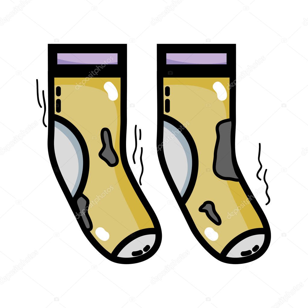 dirty socks style design icon vector illustration