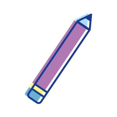 Okul simgesi, vektör çizim eğitim için kurşun kalem aracı