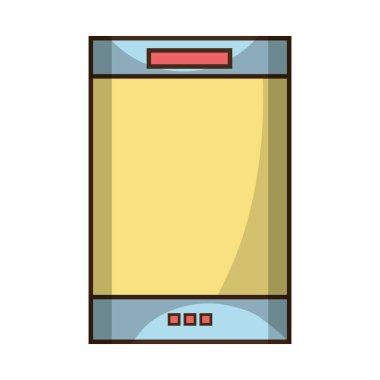 Smartphone elektronik teknoloji iletişim ve konuşma vektör çizim