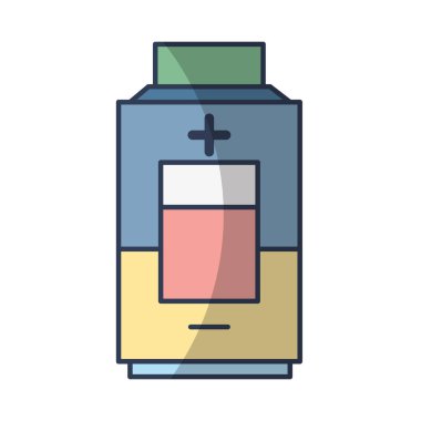 teknolojisi pil gücü dijital indicador vektör çizim ile düşük