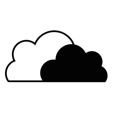 kontur güzel bulutlar doğal hava tasarlamak vektör