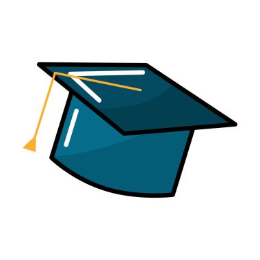 Mezuniyet kap aracına geleneksel tören, vektör çizim