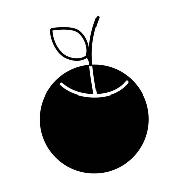 kontur lezzetli taze turuncu meyve beslenme vektör çizim