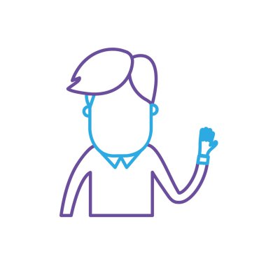 çizgi adam saç tasarım ve giyim vektör çizim ile