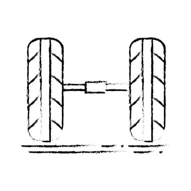 Şekil şirin araba stil tasarlamak vektör lastikleri