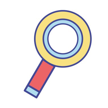 Büyüteç için arama ve arama bilgi vektör çizim