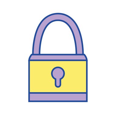 asma kilit nesnesi güvenlik sembol tasarlamak vektör