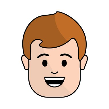 insanlar, mutlu yüz adam simgesi, illüstrasyon tasarım vektör