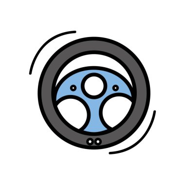 direksiyon simidi araba öğesine vektör çizim sürebilirsin