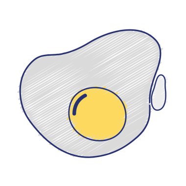 lezzetli kızarmış yumurta gıda vektör çizim hazırlamak için