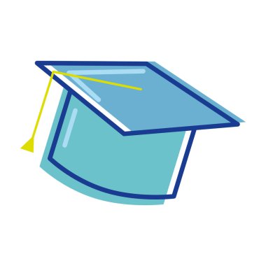 Mezuniyet kap aracına geleneksel tören, vektör çizim