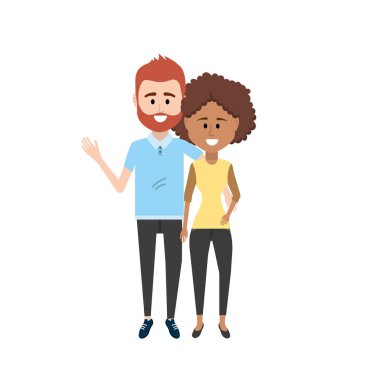 Çift clouthes tasarım vektör çizim simgesi ile birlikte