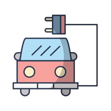 Yangın gövde güç kablosu bağlantı vektör çizim ile