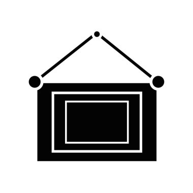 amblem haber bilgi asılı kontur, illüstrasyon tasarım vektör