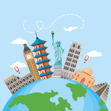 Uluslararası yer hedef vektör çizim ile Global harita