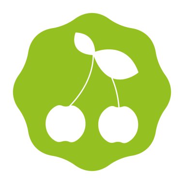 etiket kiraz meyve simge stok, vektör çizim tasarım görüntü