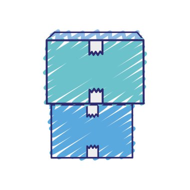 kutusu paketleri yakın Dağıtım Hizmetleri için görüntü illüstrasyon vektör