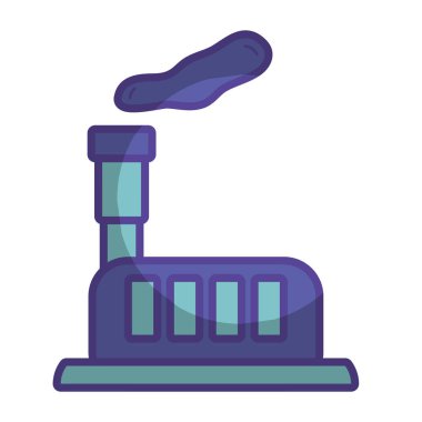 çevre vektör çizim kirliliği kirlenme ile endüstriyel fabrika