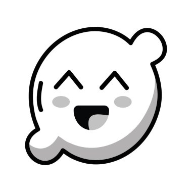 satır kawaii şirin mutlu limon meyve, vektör çizim