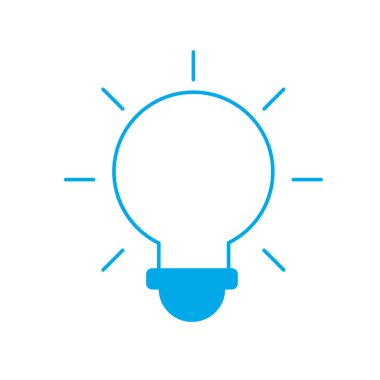 siluet ampul fikir yaratıcı tasarım vektör çizim için