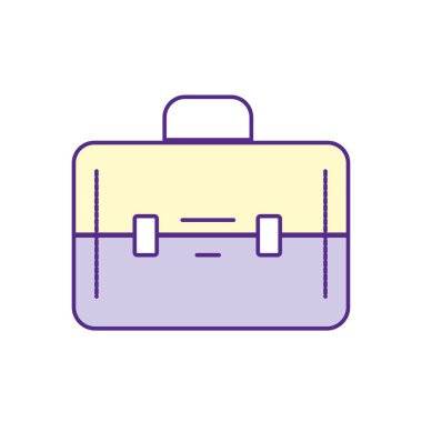 vektör çizim iş belgeleri kaydetmek için zarif evrak çantası