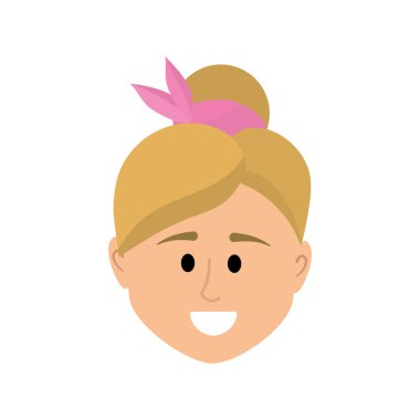 Avatar kadın başına sosyal Kullanıcı vektör çizim